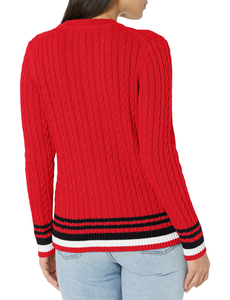 Женский вязаный свитер Tommy Hilfiger 1159846122 (Красный L)