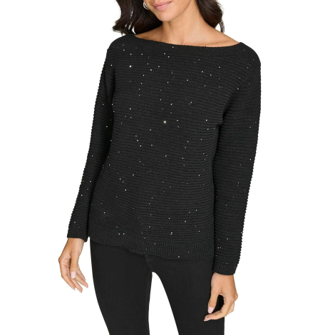 Женский свитер Calvin Klein с пайетками 1159846591 (Черный XL)