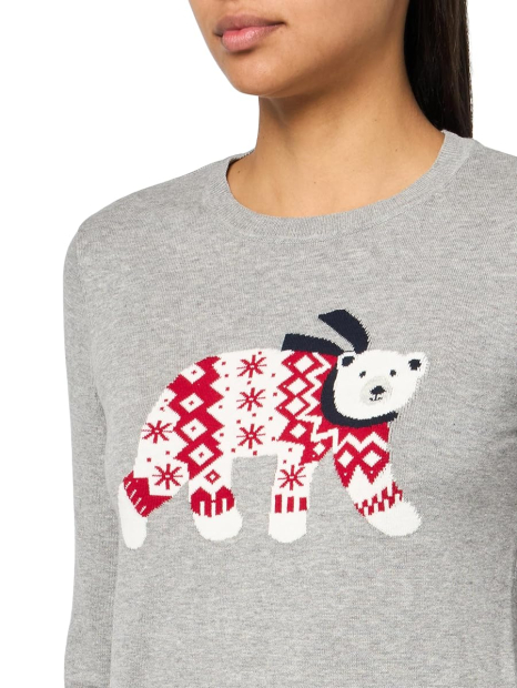 Жіночий светр Tommy Hilfiger з малюнком 1159846703 (Сірий XXL)