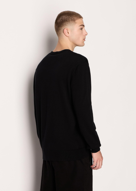 Мужской свитер Armani Exchange с логотипом 1159846711 (Черный XXL)