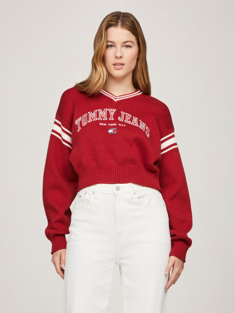 Жіночий укорочений светр Tommy Hilfiger 1159847273 (Червоний M)