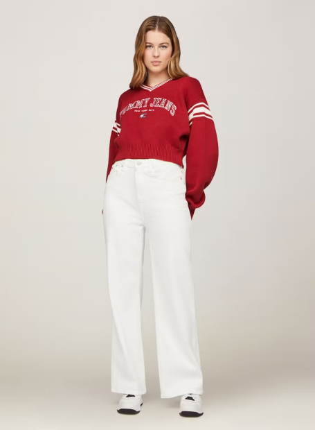 Жіночий укорочений светр Tommy Hilfiger 1159847273 (Червоний M)