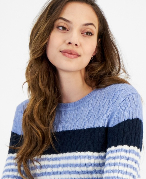 Женский вязаный свитер Tommy Hilfiger 1159848589 (Голубой XXL)