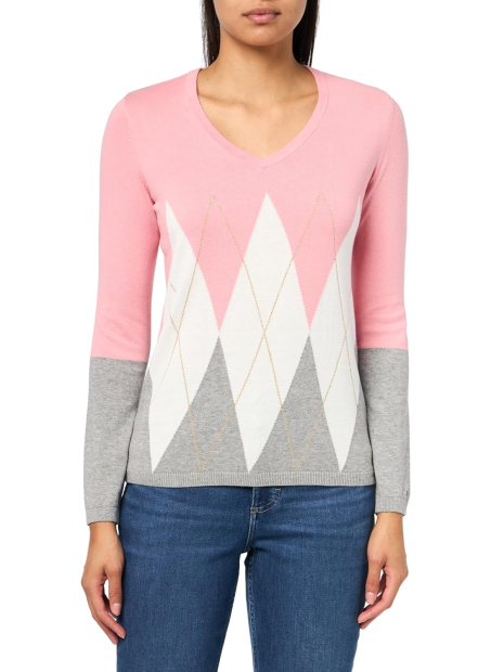 Женский свитер Tommy Hilfiger пуловер 1159849339 (Розовый/Серый M)