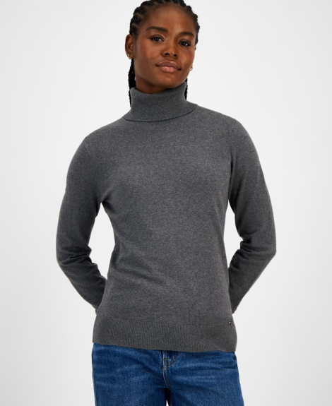 Женский свитер Tommy Hilfiger гольф 1159849364 (Серый XL)