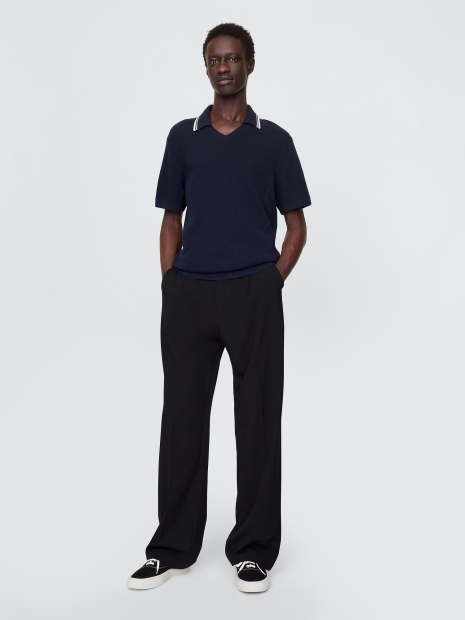 В'язане чоловіче поло GAP з короткими рукавами 1159850398 (Синій M)