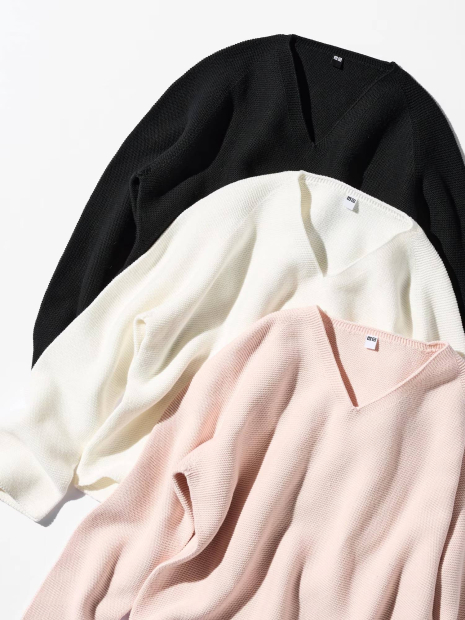 В'язаний светр UNIQLO з 3D-плетенням 1159850524 (Чорний XXL)