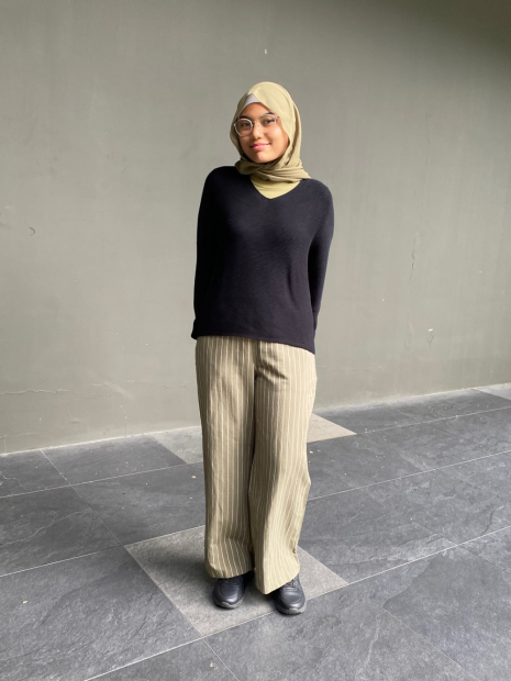 В'язаний светр UNIQLO з 3D-плетенням 1159850524 (Чорний XXL)