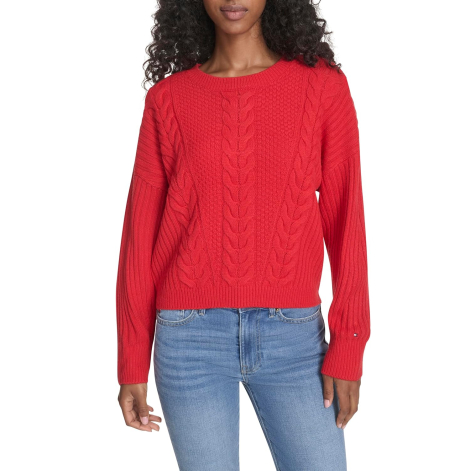 Женский вязаный свитер Tommy Hilfiger 1159850643 (Красный M)