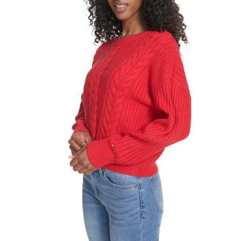 Женский вязаный свитер Tommy Hilfiger 1159850643 (Красный M)