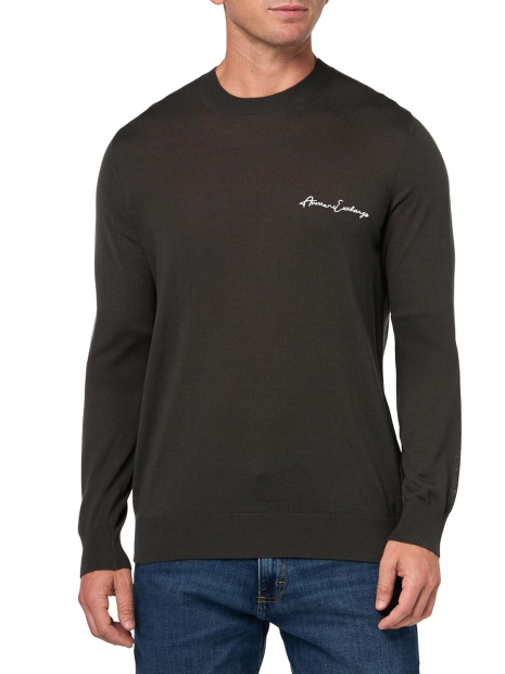 Чоловічий светр Armani Exchange з логотипом 1159850716 (Зелений XS)