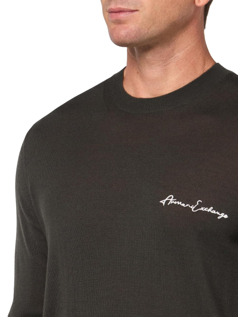 Чоловічий светр Armani Exchange з логотипом 1159850716 (Зелений XS)