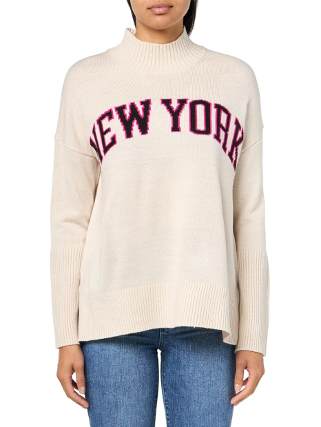 Женский свитер DKNY с надписью 1159850742 (Молочный S)