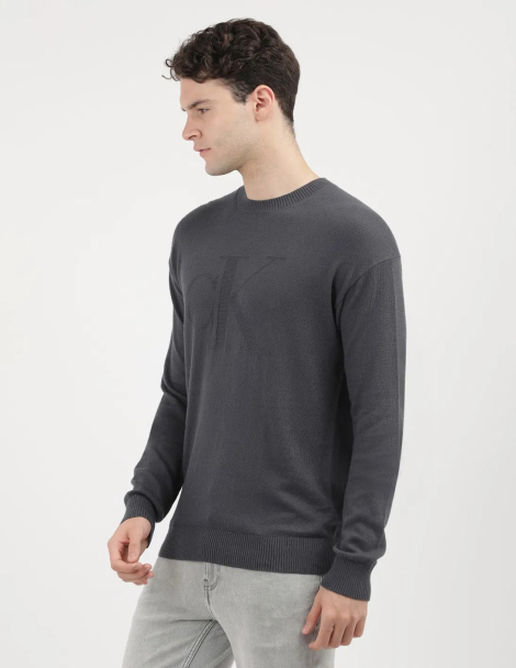 Чоловічий трикотажний светр Calvin Klein 1159850939 (Сірий XXL)