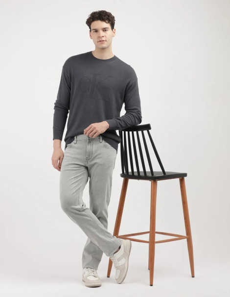 Чоловічий трикотажний светр Calvin Klein 1159850939 (Сірий XXL)