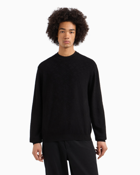 Чоловічий светр Armani Exchange з логотипом 1159851219 (Чорний L)