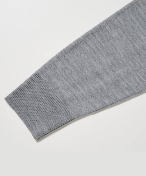 Вязаный свитер UNIQLO из шерсти 1159851975 (Серый 3XL)