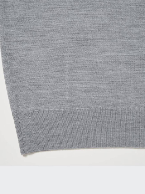 Вязаный свитер UNIQLO из шерсти 1159851975 (Серый 3XL)