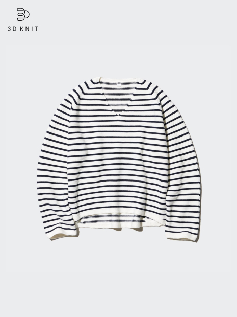 В'язаний светр UNIQLO з 3D-плетенням 1159852092 (Молочний S)