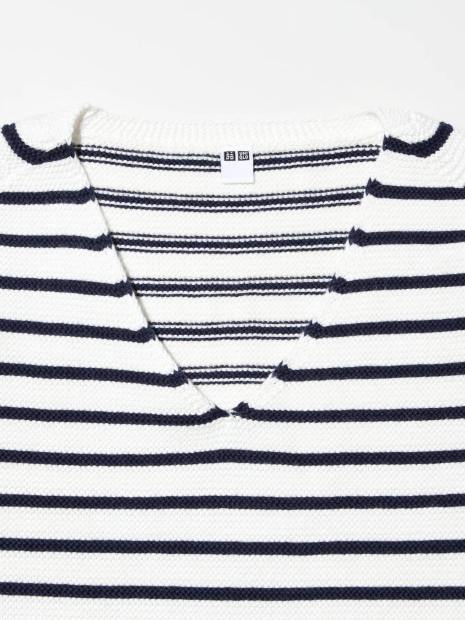 В'язаний светр UNIQLO з 3D-плетенням 1159852092 (Молочний S)