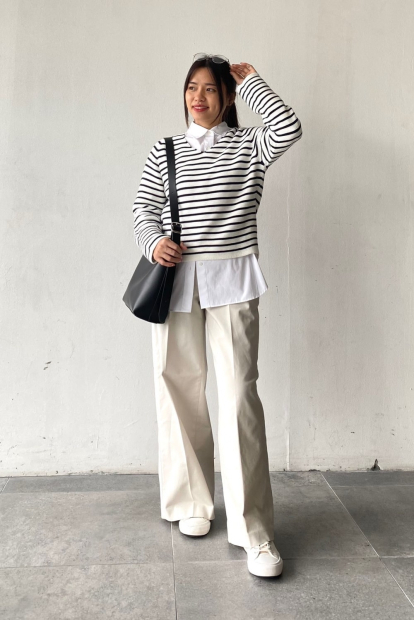 В'язаний светр UNIQLO з 3D-плетенням 1159852092 (Молочний S)