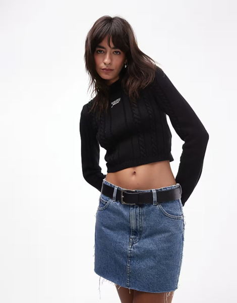 Укорочений светр Tommy Hilfiger 1159852774 (Чорний XL)