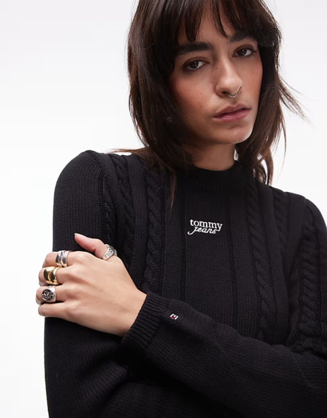 Укорочений светр Tommy Hilfiger 1159852774 (Чорний XL)