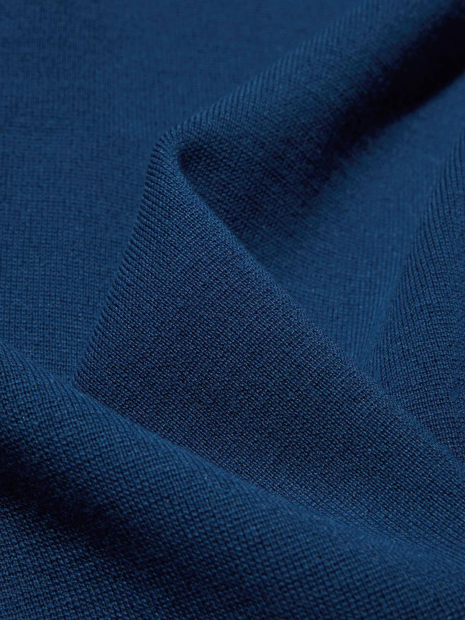 Вязаный свитер UNIQLO с коротким рукавом 1159853698 (Синий L)