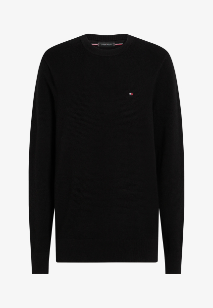 Мужской текстурный свитер Tommy Hilfiger 1159853825 (Черный XXL)