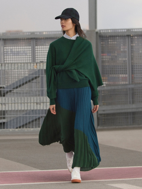 В'язаний светр UNIQLO з гладкої бавовни 1159854973 (Зелений XXL)