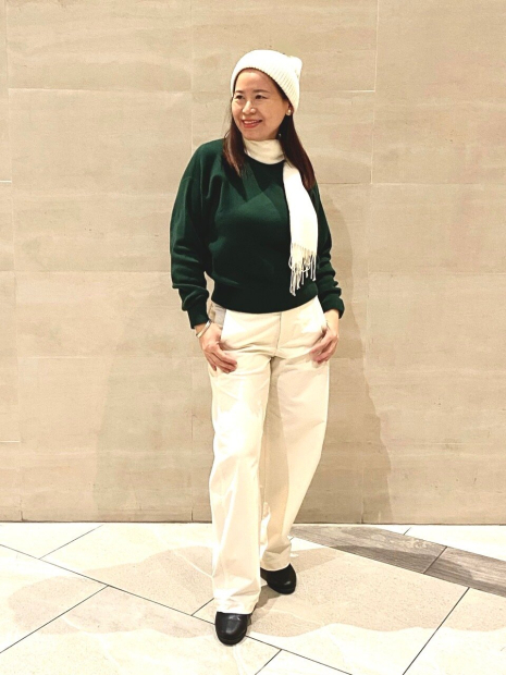 В'язаний светр UNIQLO з гладкої бавовни 1159854973 (Зелений XXL)