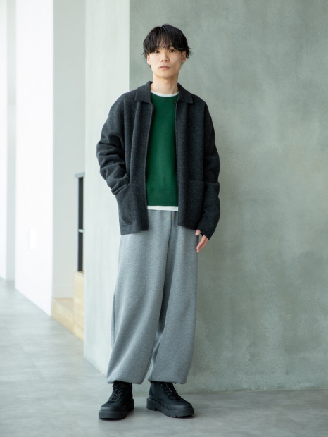 В'язаний светр UNIQLO з гладкої бавовни 1159854973 (Зелений XXL)