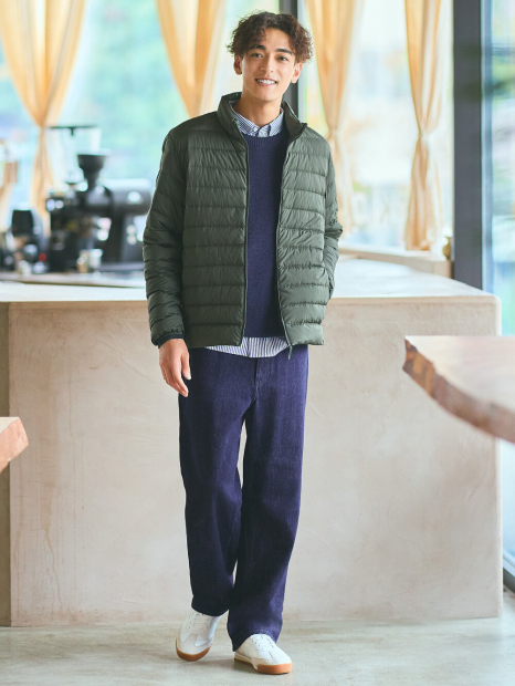 Текстурный 3D-вязаный свитер UNIQLO с круглым вырезом 1159855104 (Синий 3XL)