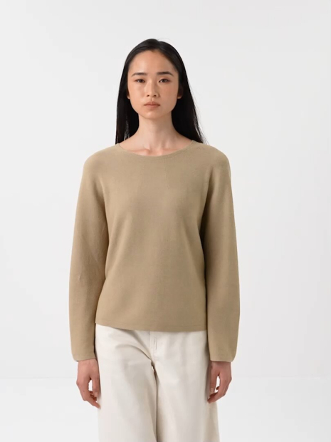 В'язаний светр UNIQLO з 3D-плетенням 1159855332 (Бежевий XS)