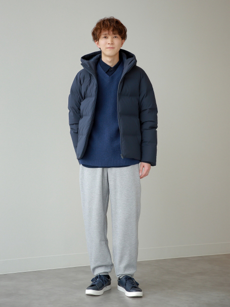 Текстурный 3D-вязаный свитер UNIQLO из бесшовной пряжи Soufflé 1159855782 (Синий M)