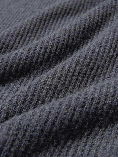 Текстурный 3D-вязаный свитер UNIQLO из бесшовной пряжи Soufflé 1159856179 (Серый XL)