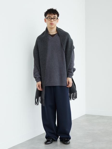 Текстурный 3D-вязаный свитер UNIQLO из бесшовной пряжи Soufflé 1159856179 (Серый XL)