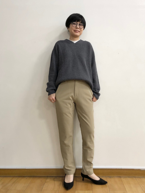 Текстурный 3D-вязаный свитер UNIQLO из бесшовной пряжи Soufflé 1159856179 (Серый XL)