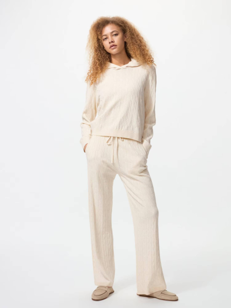 В'язаний светр UNIQLO з капюшоном 1159856214 (Молочний M)