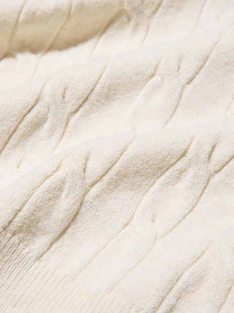 В'язаний светр UNIQLO з капюшоном 1159856214 (Молочний M)