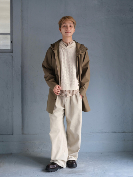 В'язаний светр UNIQLO з капюшоном 1159856214 (Молочний M)