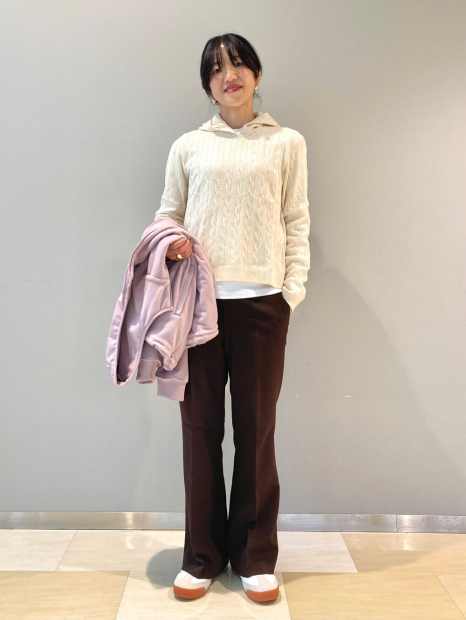 В'язаний светр UNIQLO з капюшоном 1159856214 (Молочний M)