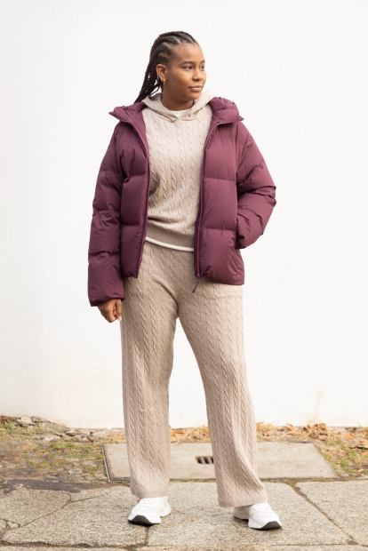 В'язаний светр UNIQLO з капюшоном 1159856215 (Бежевий S)