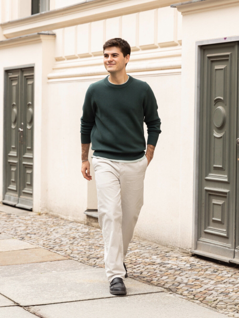 Вязаный свитер UNIQLO 1159856389 (Зеленый XXL)