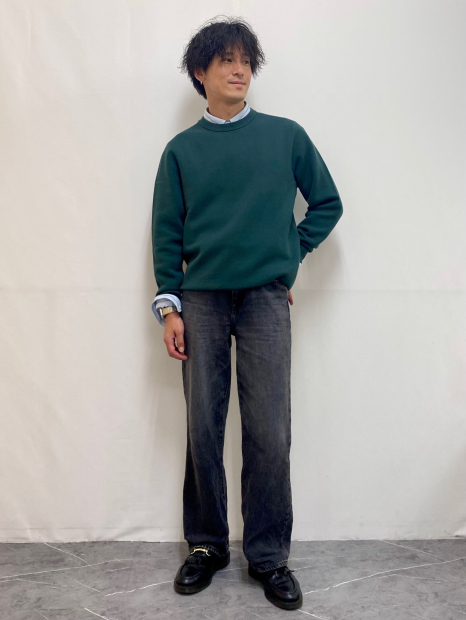 Вязаный свитер UNIQLO 1159856389 (Зеленый XXL)