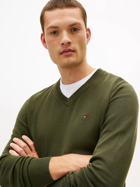 Чоловічий светр Tommy Hilfiger 1159856532 (Зелений M)