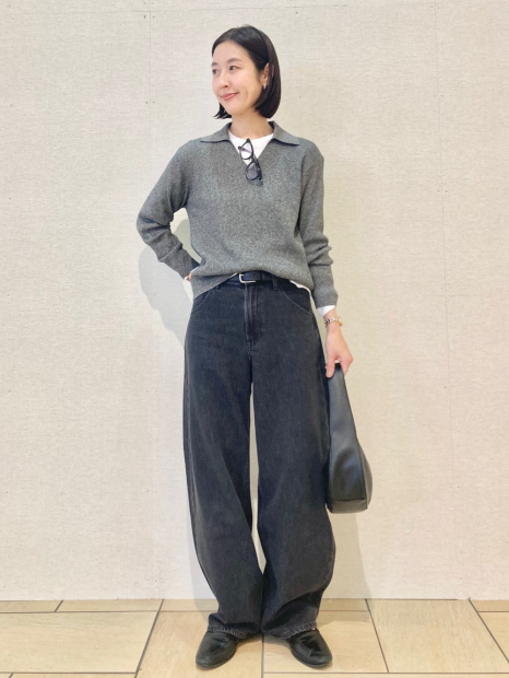 Свитер в рубчик UNIQLO 1159856751 (Серый S)