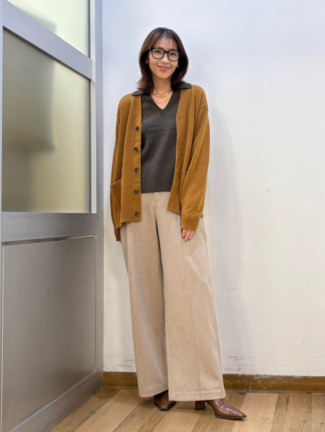 Свитер в рубчик UNIQLO 1159857178 (Коричневый L)