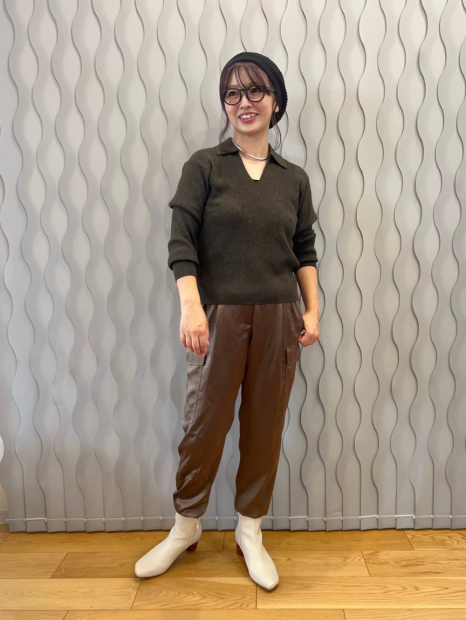 Свитер в рубчик UNIQLO 1159857178 (Коричневый L)