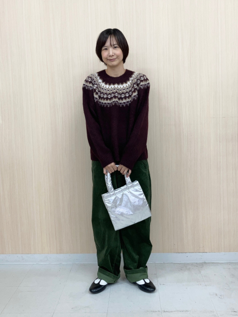 Вязаный свитер UNIQLO с узором 1159857837 (Бордовый M)